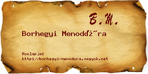 Borhegyi Menodóra névjegykártya
